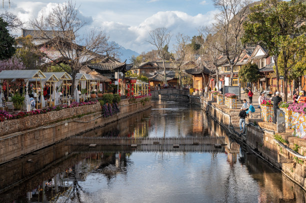 丽江古城的风景。图片下载