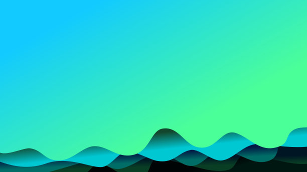 分层蓝绿色波浪图案叠加水生主题背景图片下载