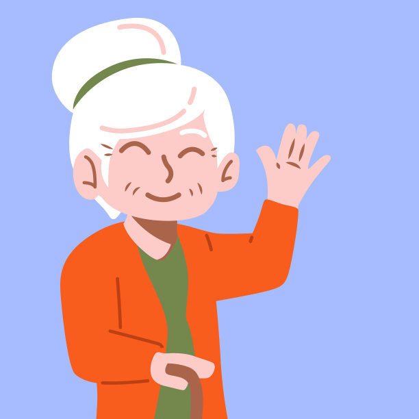 快乐的祖母插图图片下载