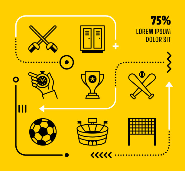 迷你信息图表设计与可编辑的图标为现场体育图片下载