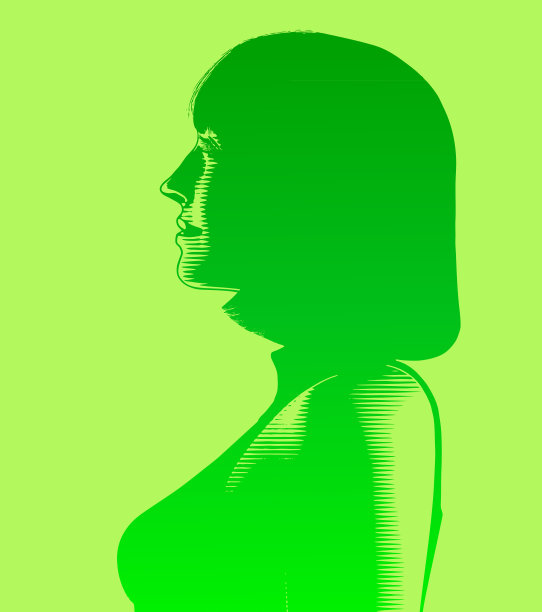 成功的女性影响者的极简主义矢量肖像图片下载