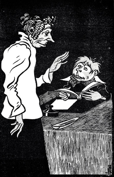 男孩正在给女师长读一本书图片下载