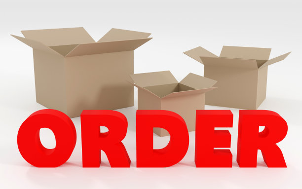 3d渲染标志顺序红色文本和灰色背景。简单的极简主义概念。图片下载