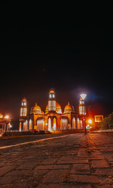 橙色的清真寺图片下载