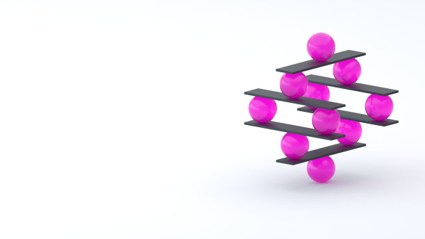 网络研讨会和现场事件概念。游戏用色块塔配球。团队建设。白色背景图片下载