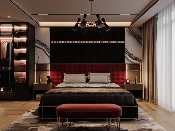 兼收并蓄的室内设计为您的卧室注入个性，主床3d渲染室内图片下载
