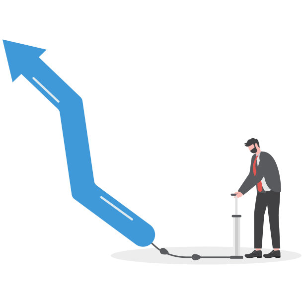 业务泵的箭头增长，概念业务矢量插图图片下载