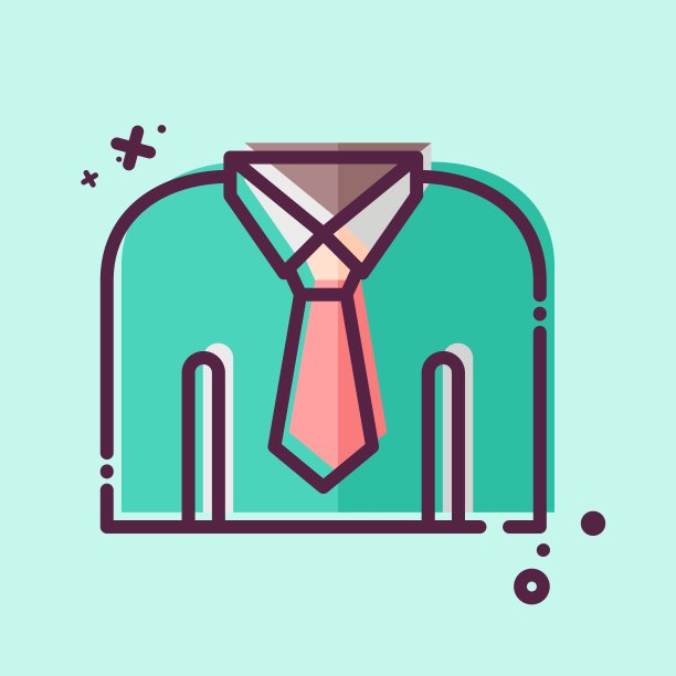 图标的衬衫。与Office符号相关。MBE风格。简单的设计说明图片下载