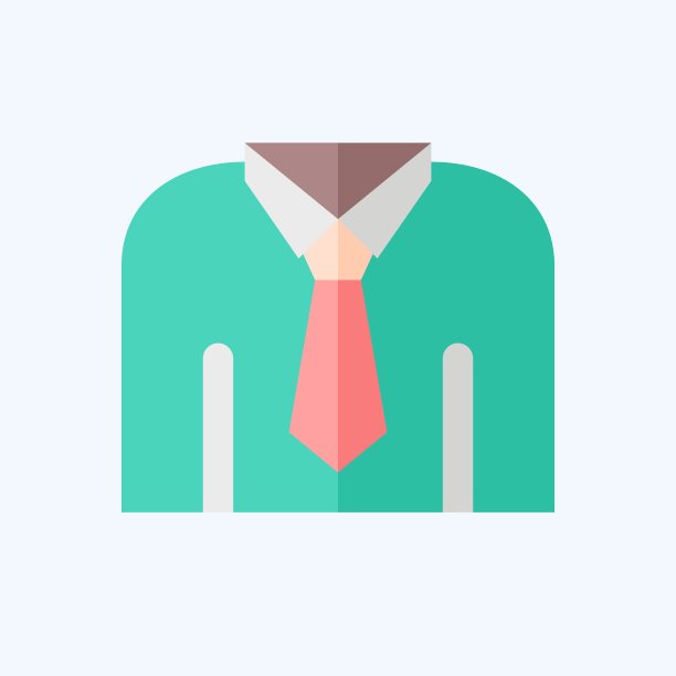 图标的衬衫。与Office符号相关。平的风格。简单的设计说明图片下载