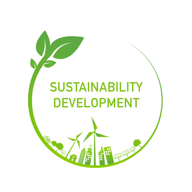 可持续发展标志，ESG、绿色能源、可持续产业、生态生产理念旗帜。环境、社会、公司治理图片下载