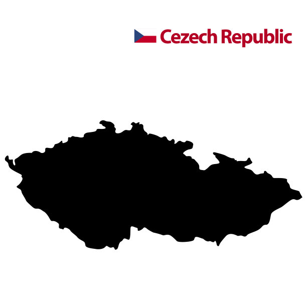 捷克共和国的可打印矢量地图图片下载