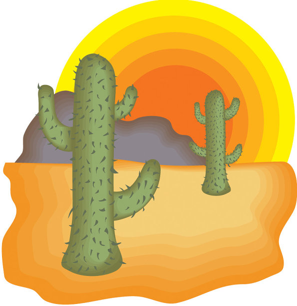 沙漠里的仙人掌图片下载