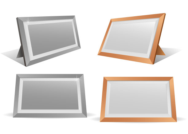 木制框架展示。每股收益向量图片下载