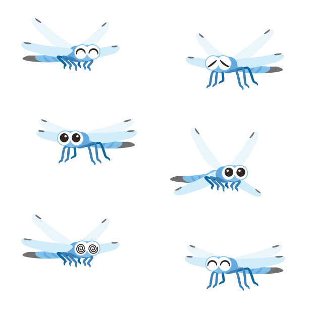 盐仓蜻蜓面部表情集图片下载