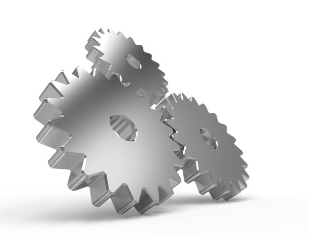 在白色背景上孤立的齿轮图片下载