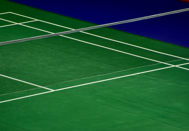 羽毛球场的场景。室内羽毛球场图片下载