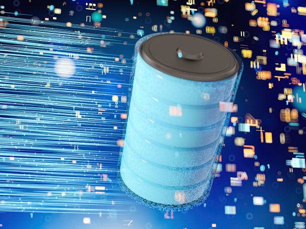 蓝色锂电池发光图片下载