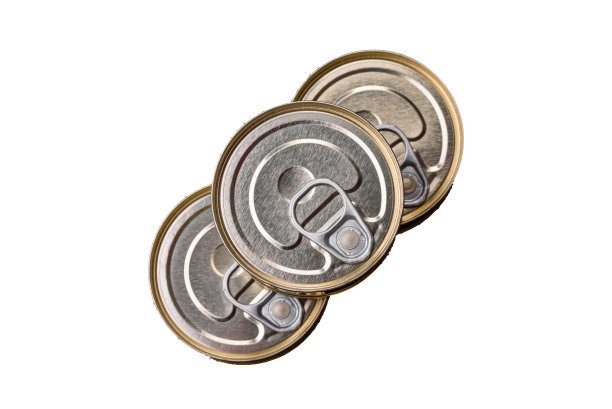 带钥匙的圆形金属罐头，里面装着鱼或肉罐头图片下载