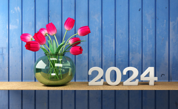 新年2025创意设计理念与花图片下载