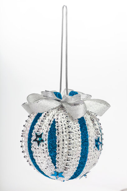 美丽的,手工制作,红,蓝色,圣诞节,树,球,,图片下载