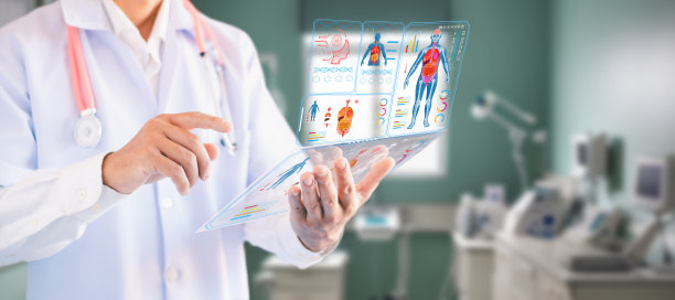 医学利用人工智能技术对患者进行治疗，以期利用未来世界的现代医疗技术提高治疗的准确性。图片下载