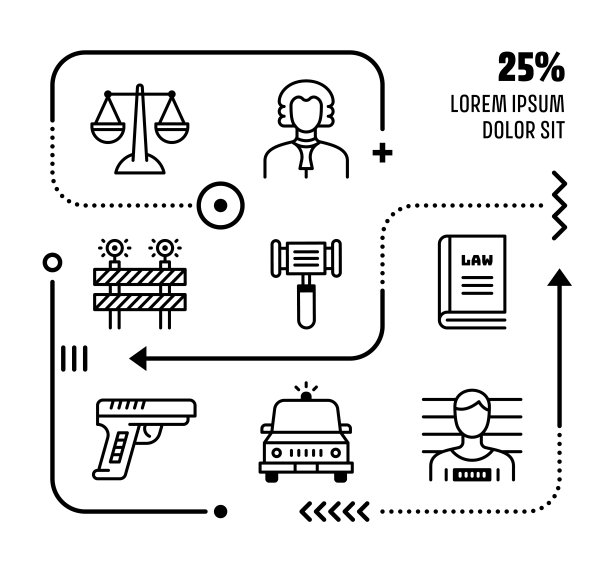 迷你信息图表设计与可编辑的图标逮捕令图片下载