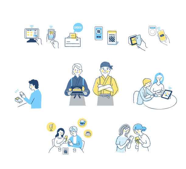 自助点餐系统和餐馆的无现金支付图片下载