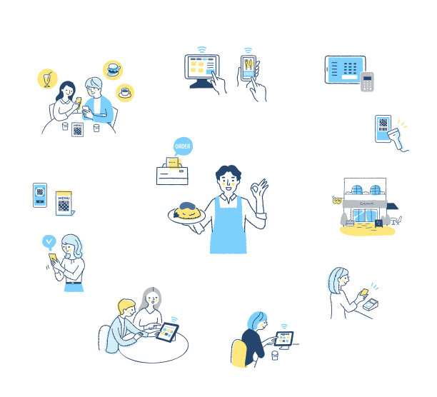 自助点餐系统和餐馆的无现金支付图片下载