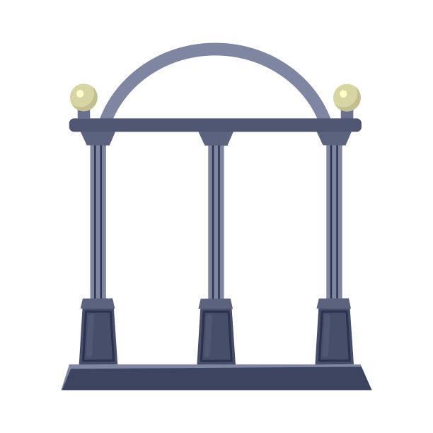 Uga拱门图标剪贴画头像logtotype隔离矢量插图图片下载