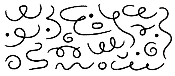 蜡笔笔纹理歪歪扭扭，线条黑色图片下载