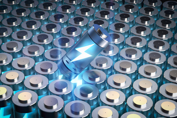 一组带螺栓的锂离子电池或可充电电池图片下载