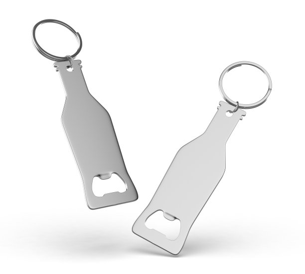 瓶形开瓶器钥匙圈。图片下载