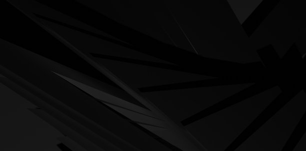 现代波浪线和圆形立方体形状的黑色抽象背景设计图片下载
