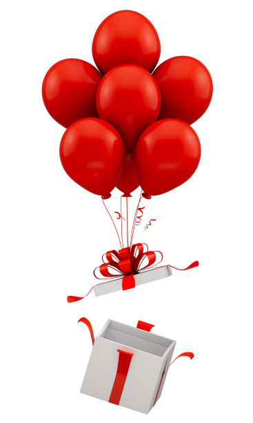 打开惊喜礼盒，有促销折扣概念图片下载