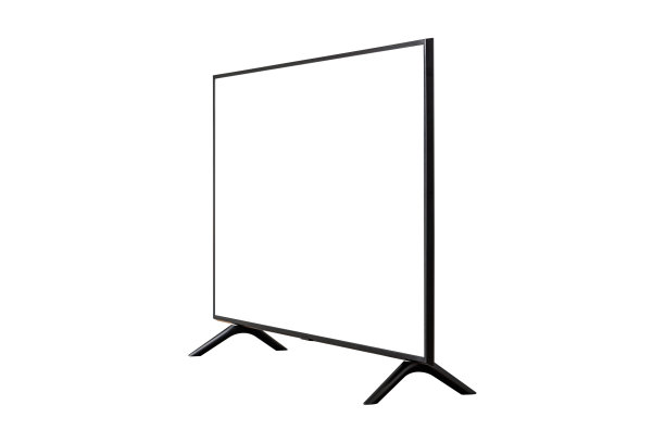 智能电视与空白屏幕隔离在白色背景图片下载