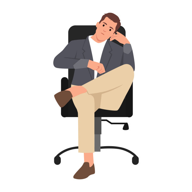 焦虑的人坐在椅子上感到悲伤和压力。图片下载