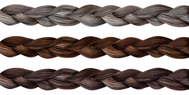 孤立的棕色，灰色的编发套装，长而美丽的头发在浓密的编发中，自我护理和欣赏美丽，卫生观念，头发护理，传统，设计师的图案图片下载