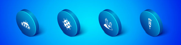 集等距输送带运煤、宝石、施工手提钻和斗轮挖掘机icon。向量图片下载