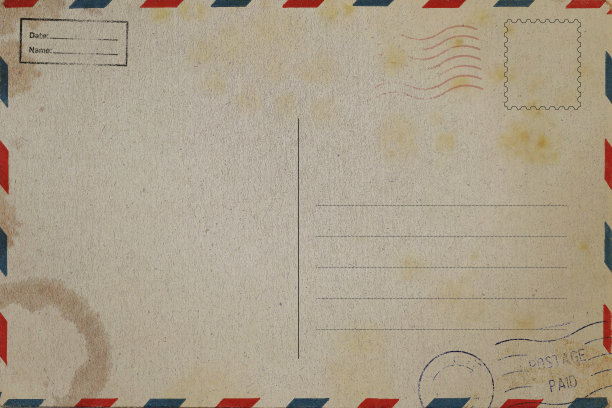 旧明信片背面有污迹图片下载