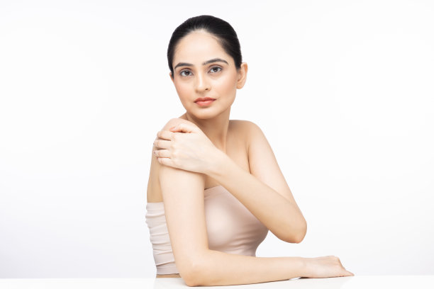 肖像美丽的年轻女子干净新鲜的皮肤库存照片图片下载