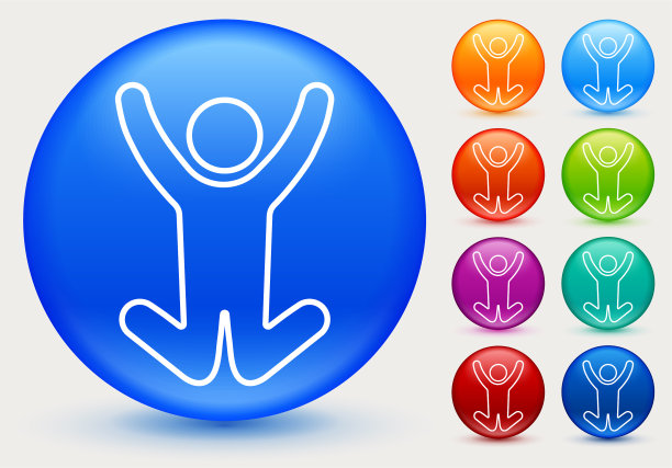 一个男人跳起来的图标图片下载