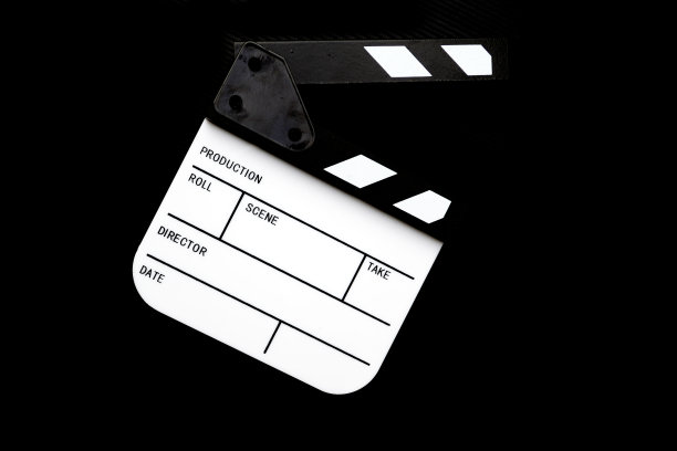 迷你电影板岩视频电影，黑色背景2图片下载