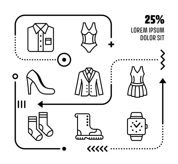 迷你信息图表设计与可编辑的图标豪华配件图片下载