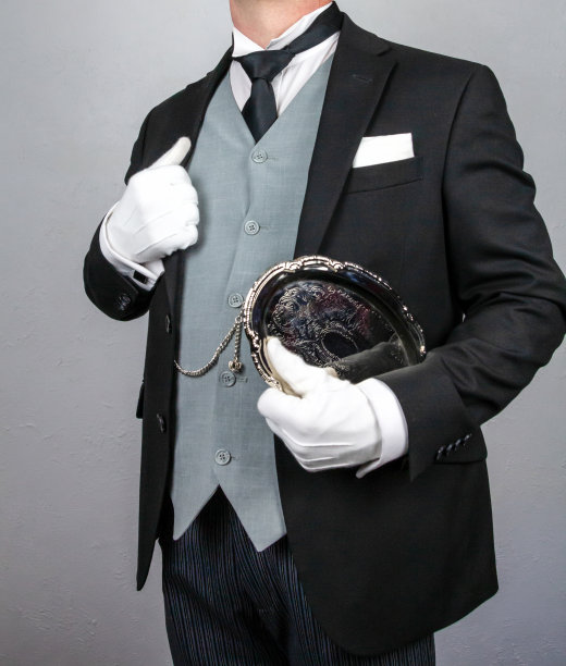 管家托餐盘图片下载