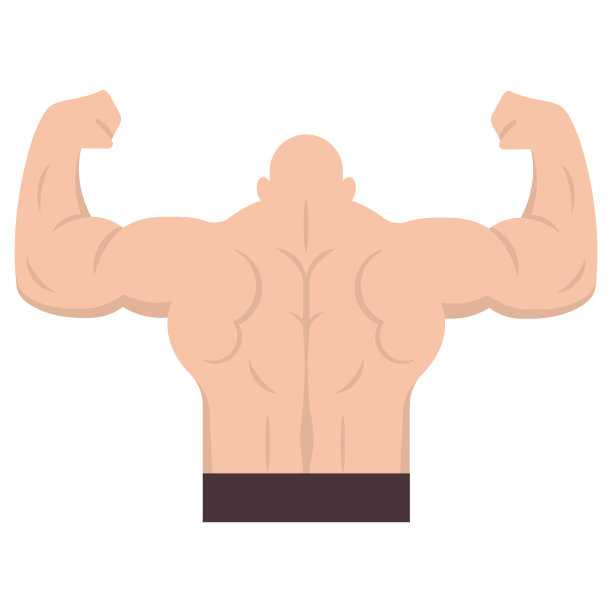 二头肌肌肉手臂图标。肌肉发达的手臂。健美运动员。一个运动员的后视镜。矢量插图。图片下载