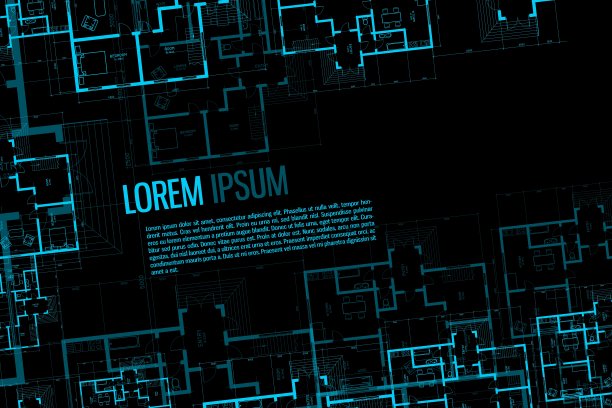 建筑的背景。建筑施工图。图片下载