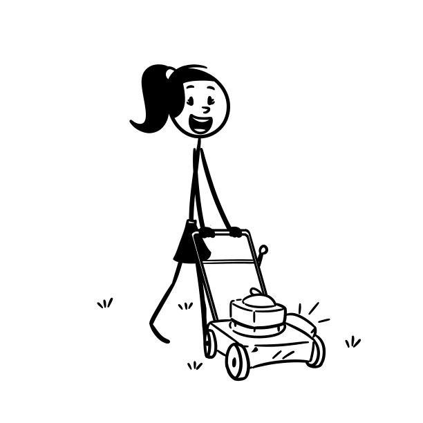 有人在用割草机割草图片下载