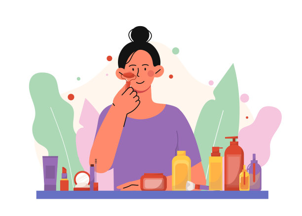 化妆矢量的女人图片下载