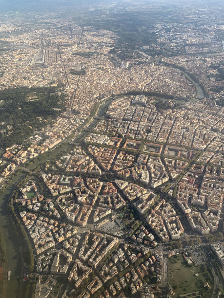 从上面看罗马城和台伯河。罗马,意大利图片下载