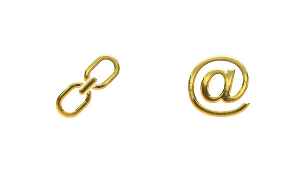 一套金色的网络公司名片图标在白色的背景图片下载